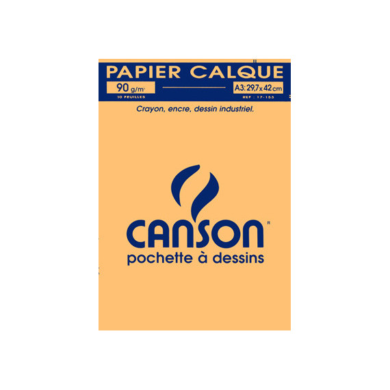 CANSON Pochette de 10 Feuilles de Papier Calque - A3 (Dessin technique)