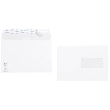 500 Enveloppes blanches C5 (A5) 162x229 mm sans fenêtre